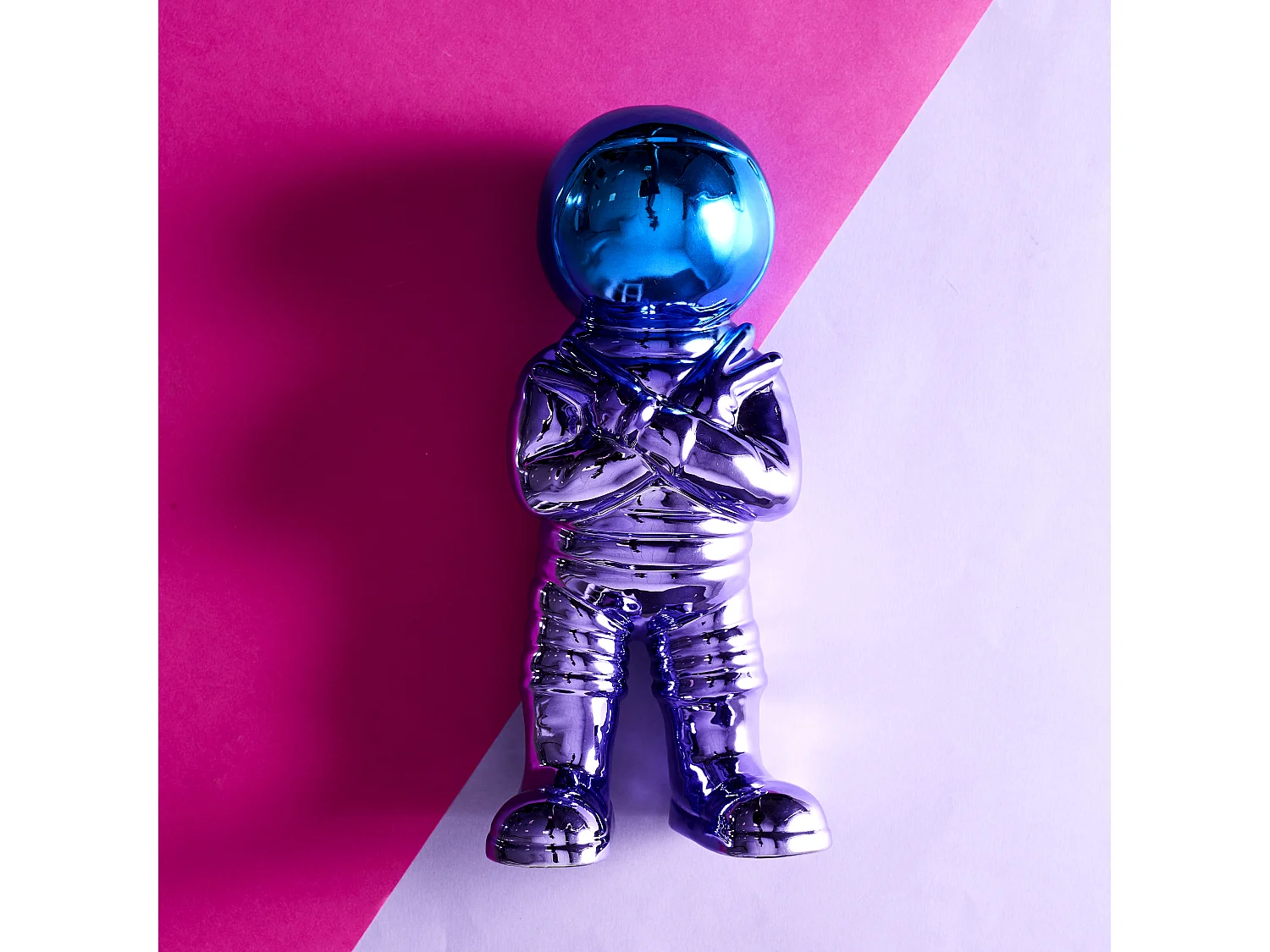 Astronaute Electroplate H33cm Multicolore