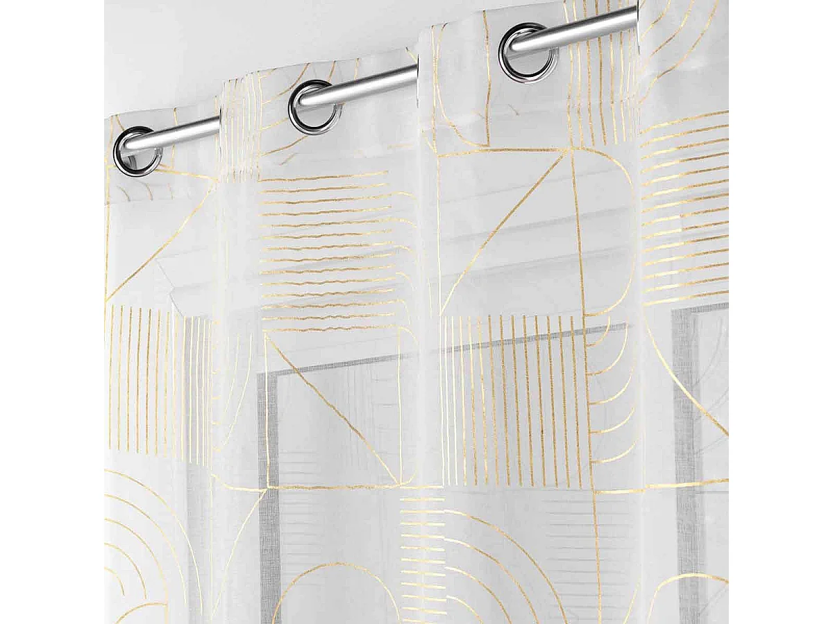 Rideau Voilage à Œillets "Lineor" 140x240cm Blanc