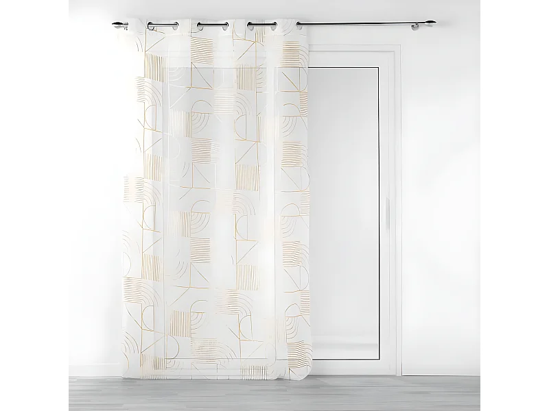 Rideau Voilage à Œillets "Lineor" 140x240cm Blanc