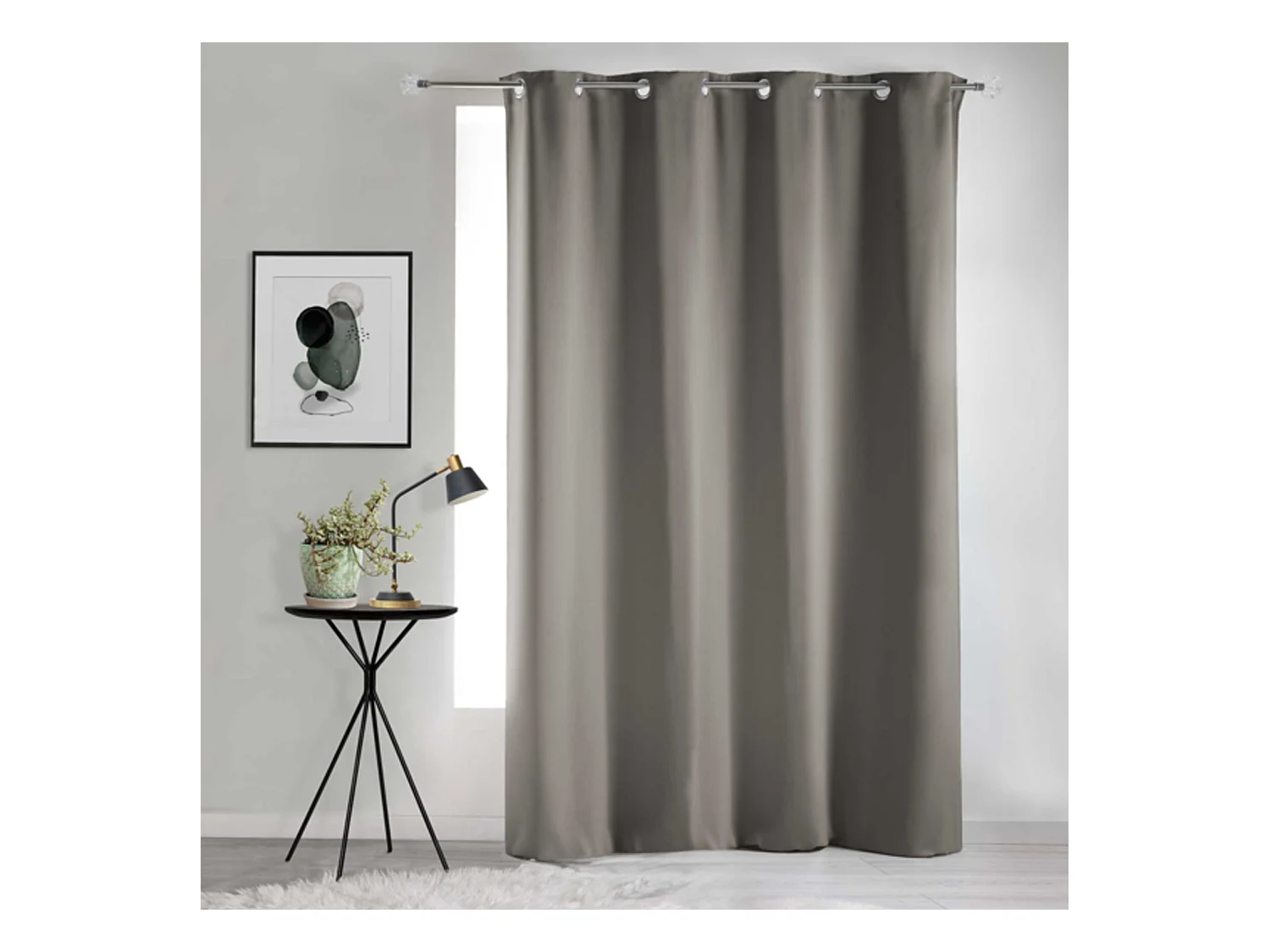 Einfarbiger Verdunkelungsvorhang mit Ösen 135 x 240 cm