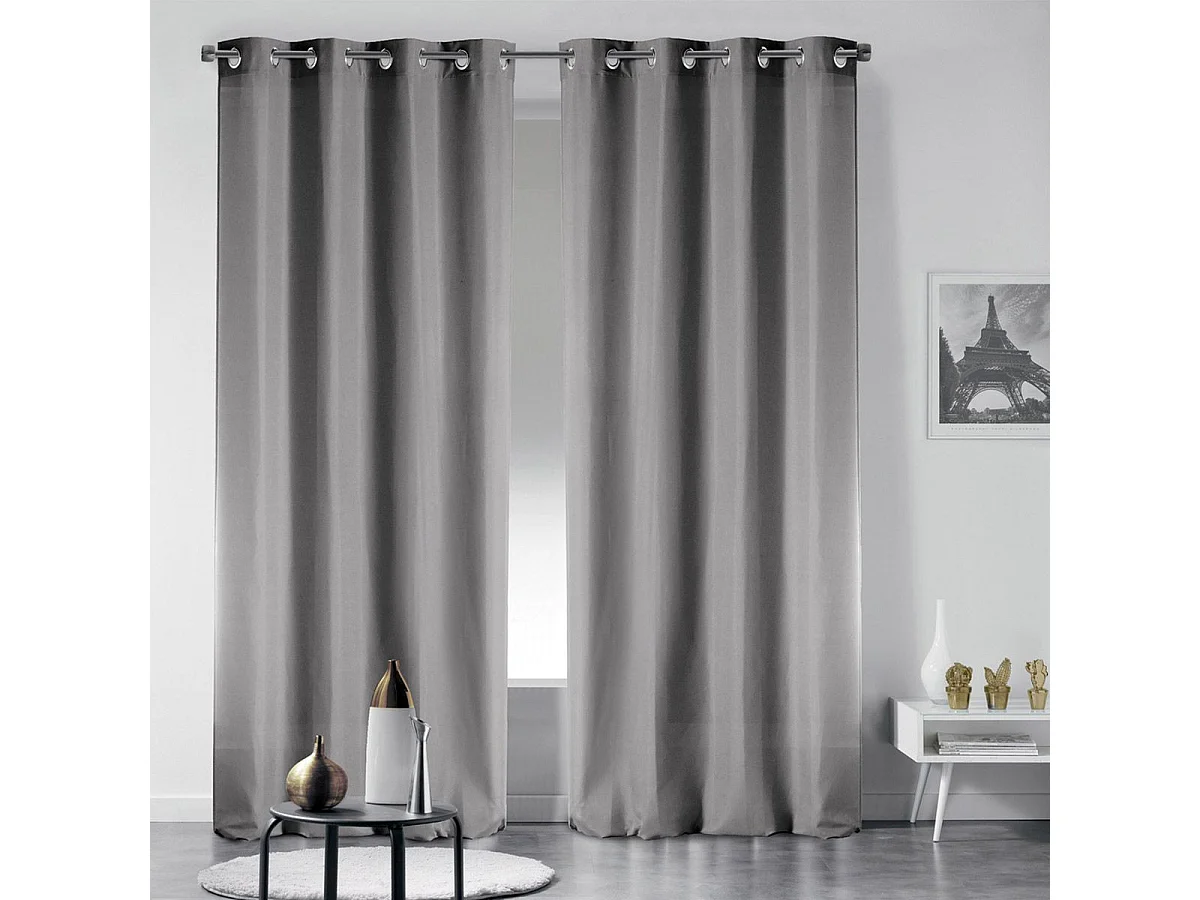 Rideau Occultant "Noche" 135x240cm Gris Perle