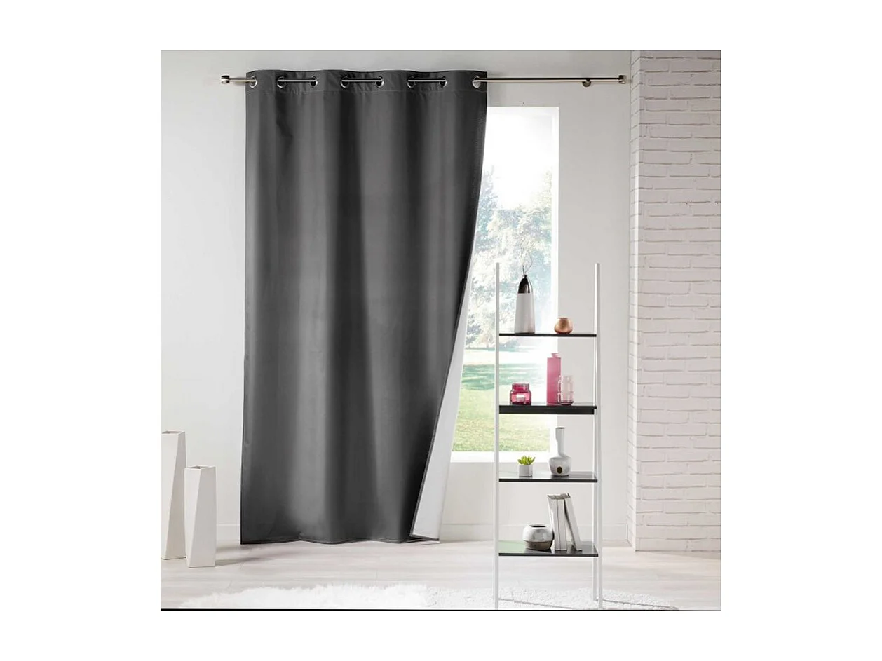 Rideau Isolant à Œillets "Icemount" 140x260cm Anthracite