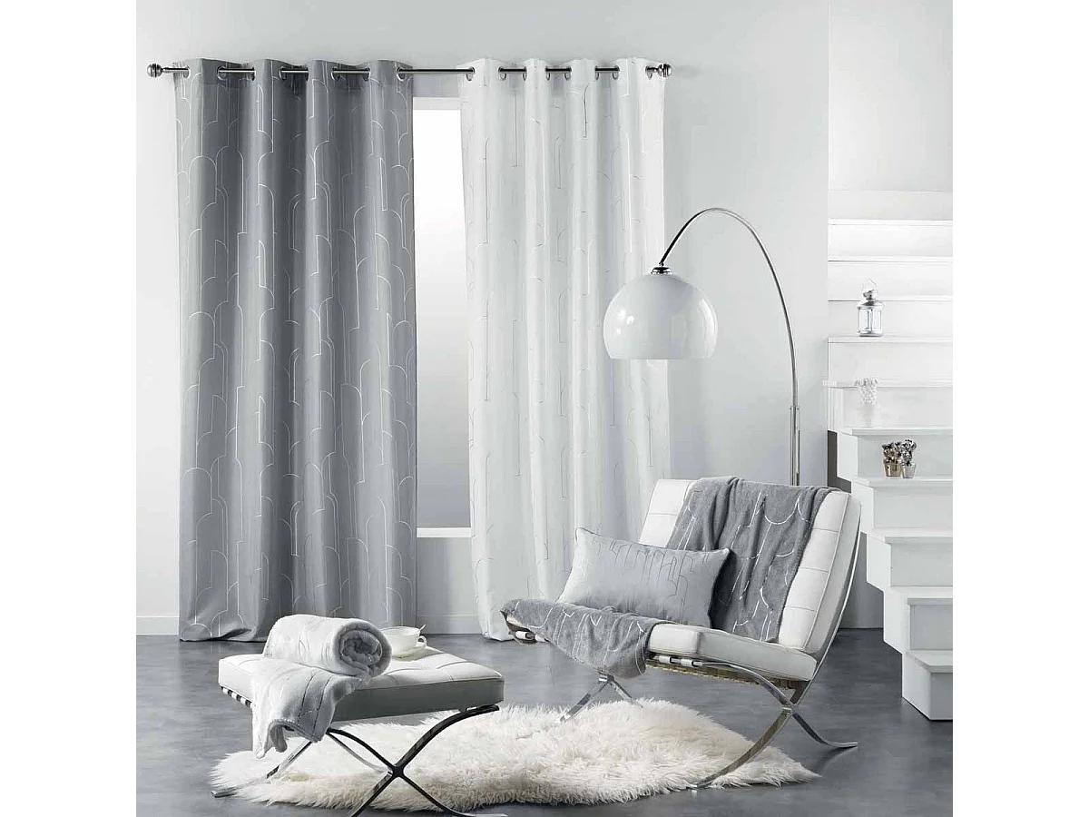 Rideau Voilage à Œillets "Domea" 140x260cm Blanc