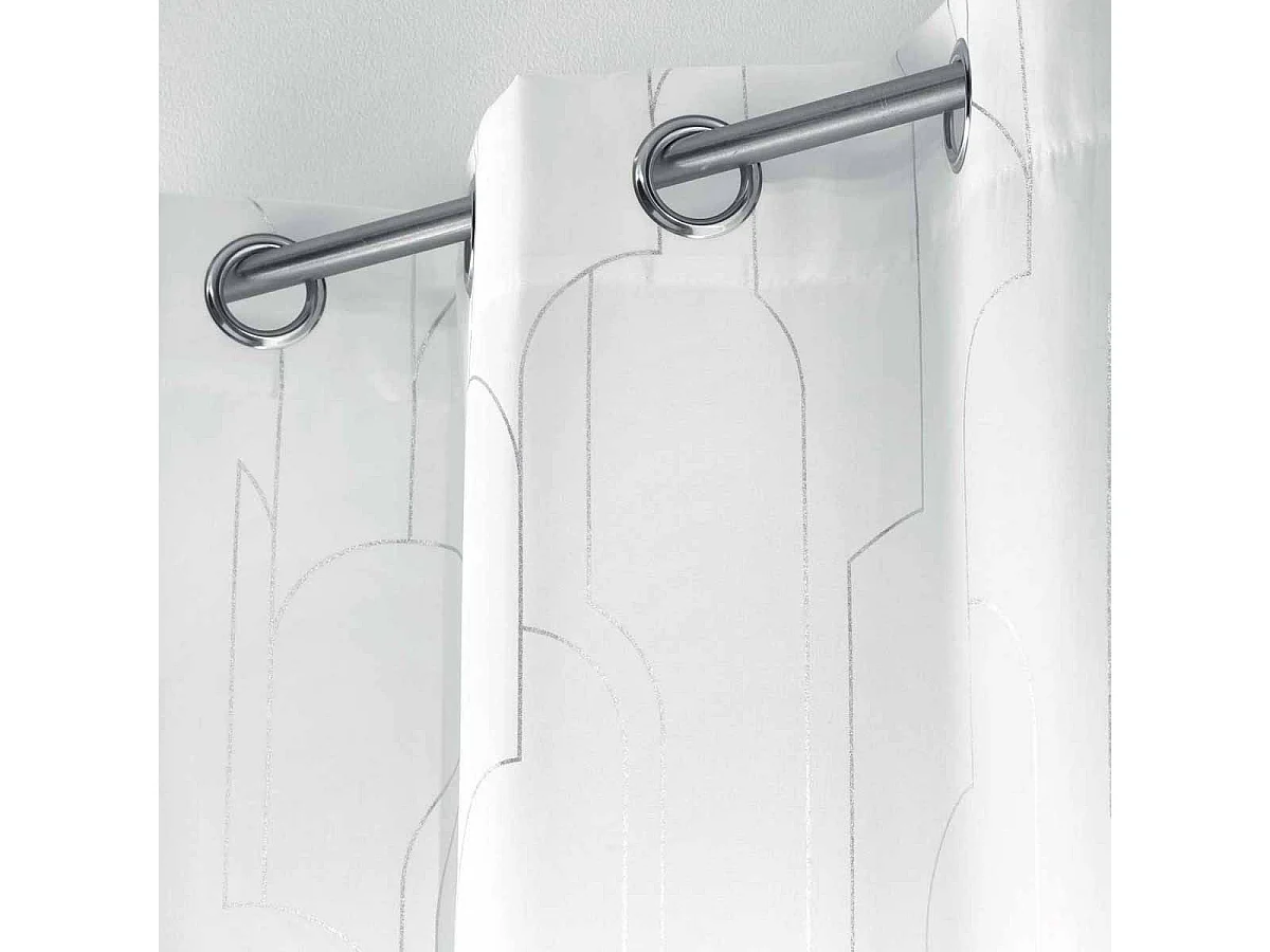 Rideau Voilage à Œillets "Domea" 140x260cm Blanc
