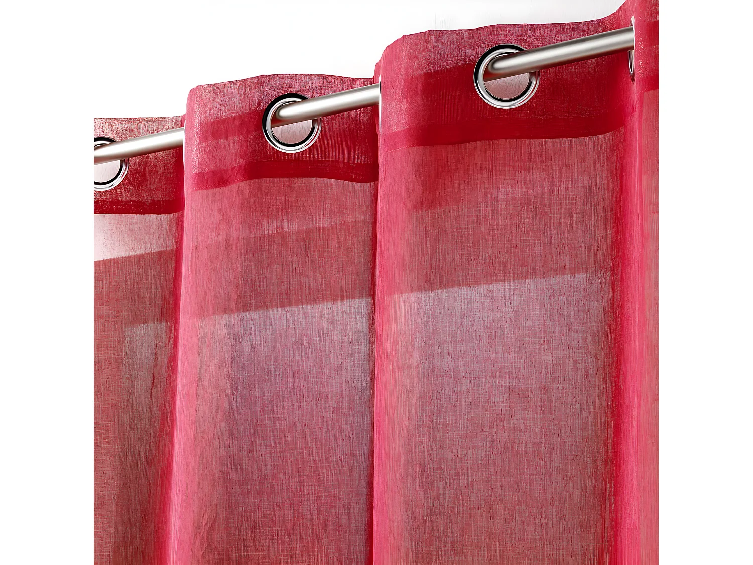 Rideau Voilage Étamine "Telma" 140x280cm Rouge