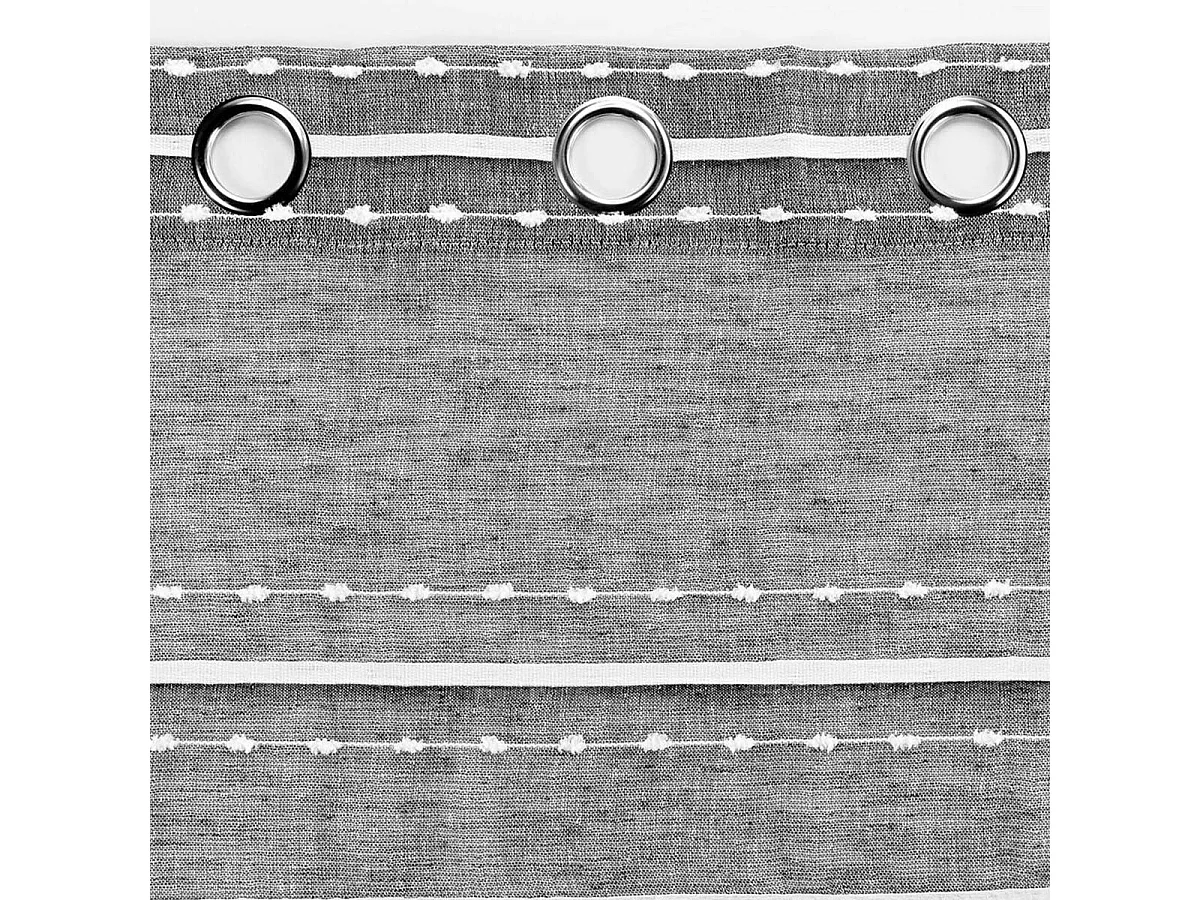 Rideau Voilage à Œillets "Aloria" 140x280cm Blanc