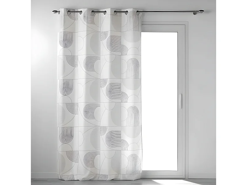 Rideau à Œillets "Esquisse" 140x260cm Blanc