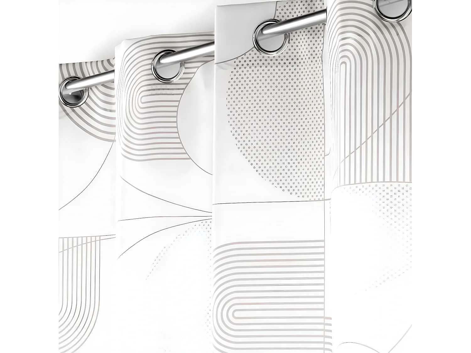 Rideau à Œillets "Esquisse" 140x260cm Blanc