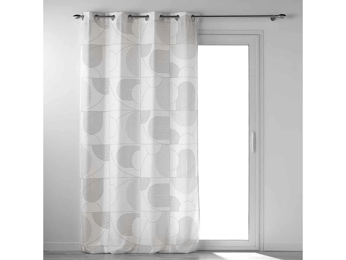 Rideau à Œillets "Esquisse" 140x260cm Blanc