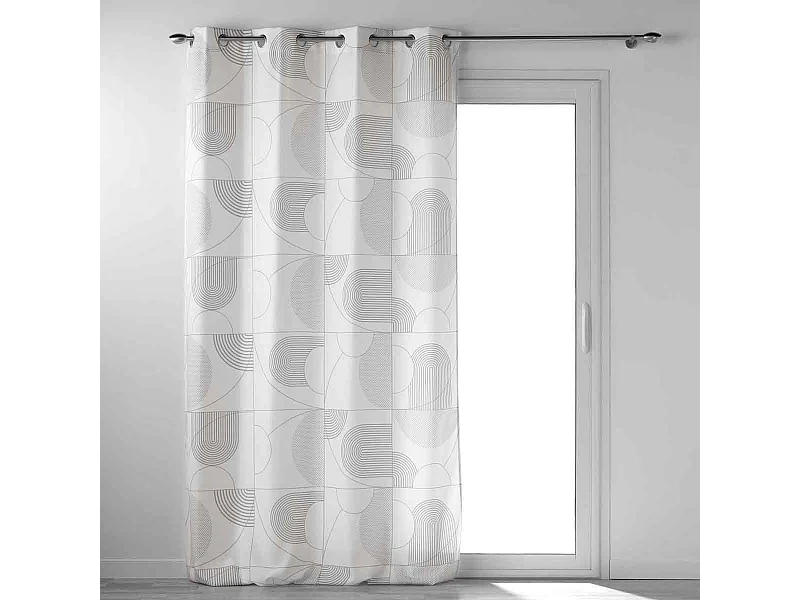 Rideau à Œillets "Esquisse" 140x260cm Blanc