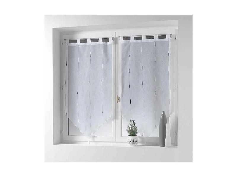 Paire de Voilages "Chenilla" 70x240cm Gris
