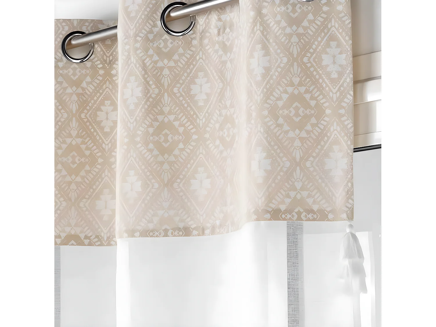 Rideau Voilage à Œillets "Samira" 140x240cm Blanc