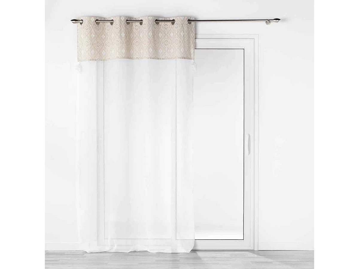 Rideau Voilage à Œillets "Samira" 140x240cm Blanc