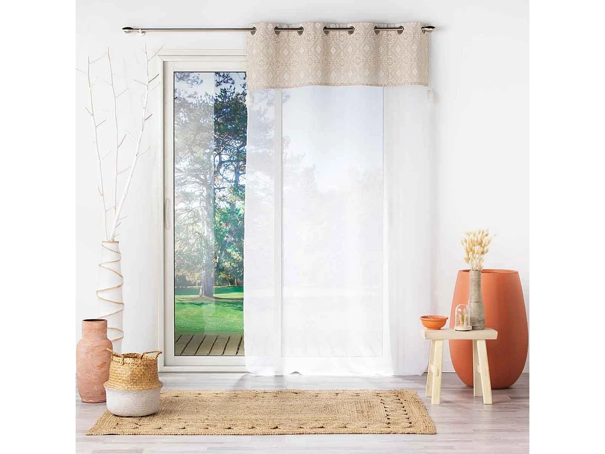 Rideau Voilage à Œillets "Samira" 140x240cm Blanc