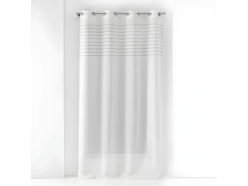 Rideau Voilage à Œillets "Medina" 140x240cm Blanc