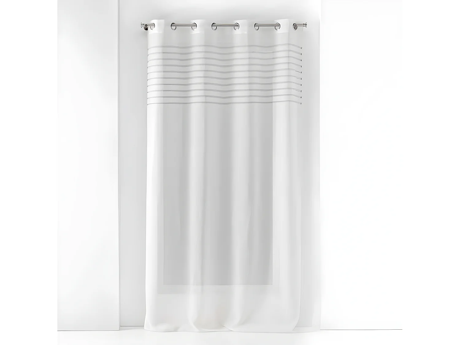 Rideau Voilage à Œillets "Medina" 140x240cm Blanc