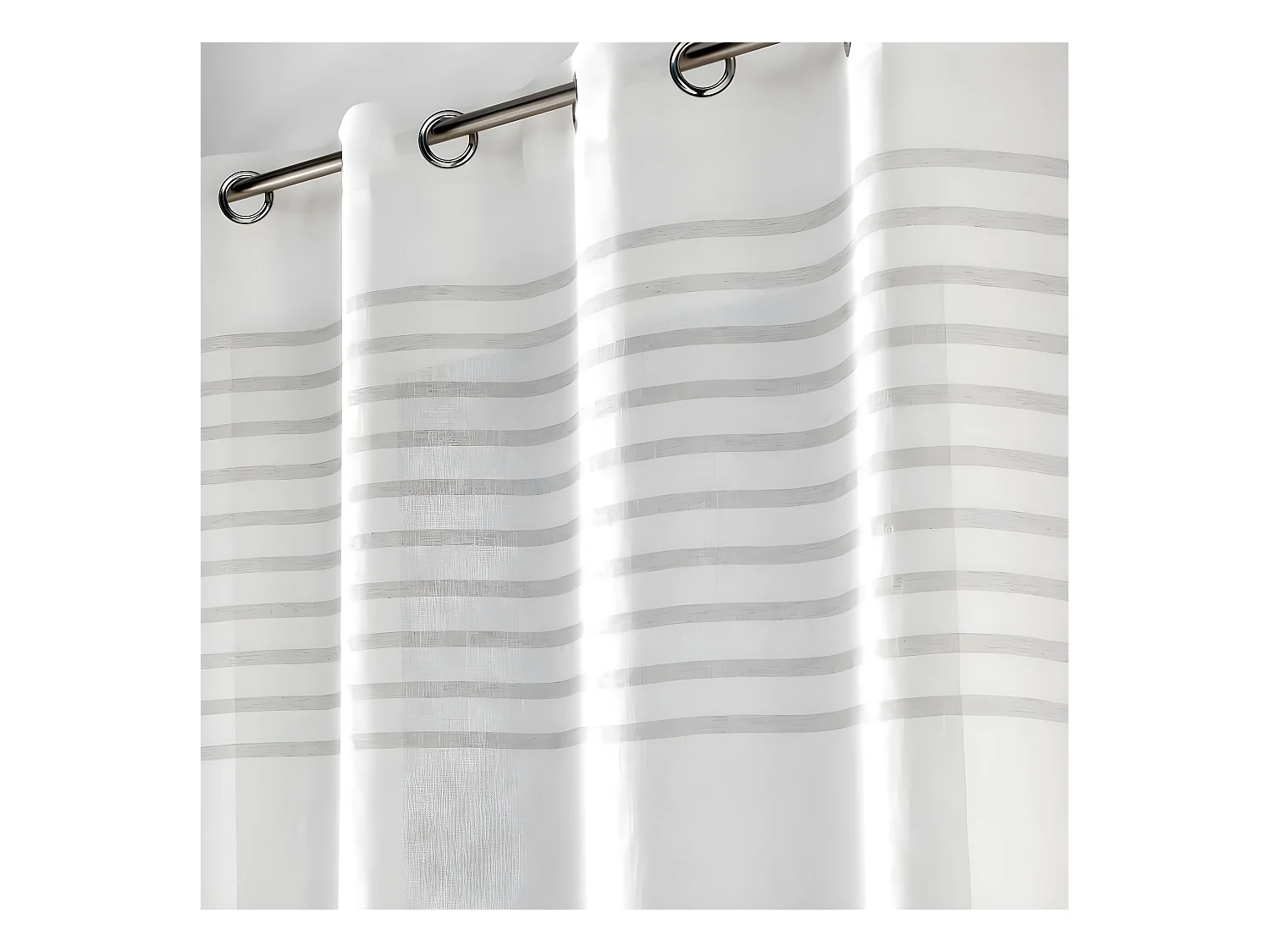 Rideau Voilage à Œillets "Medina" 140x240cm Blanc