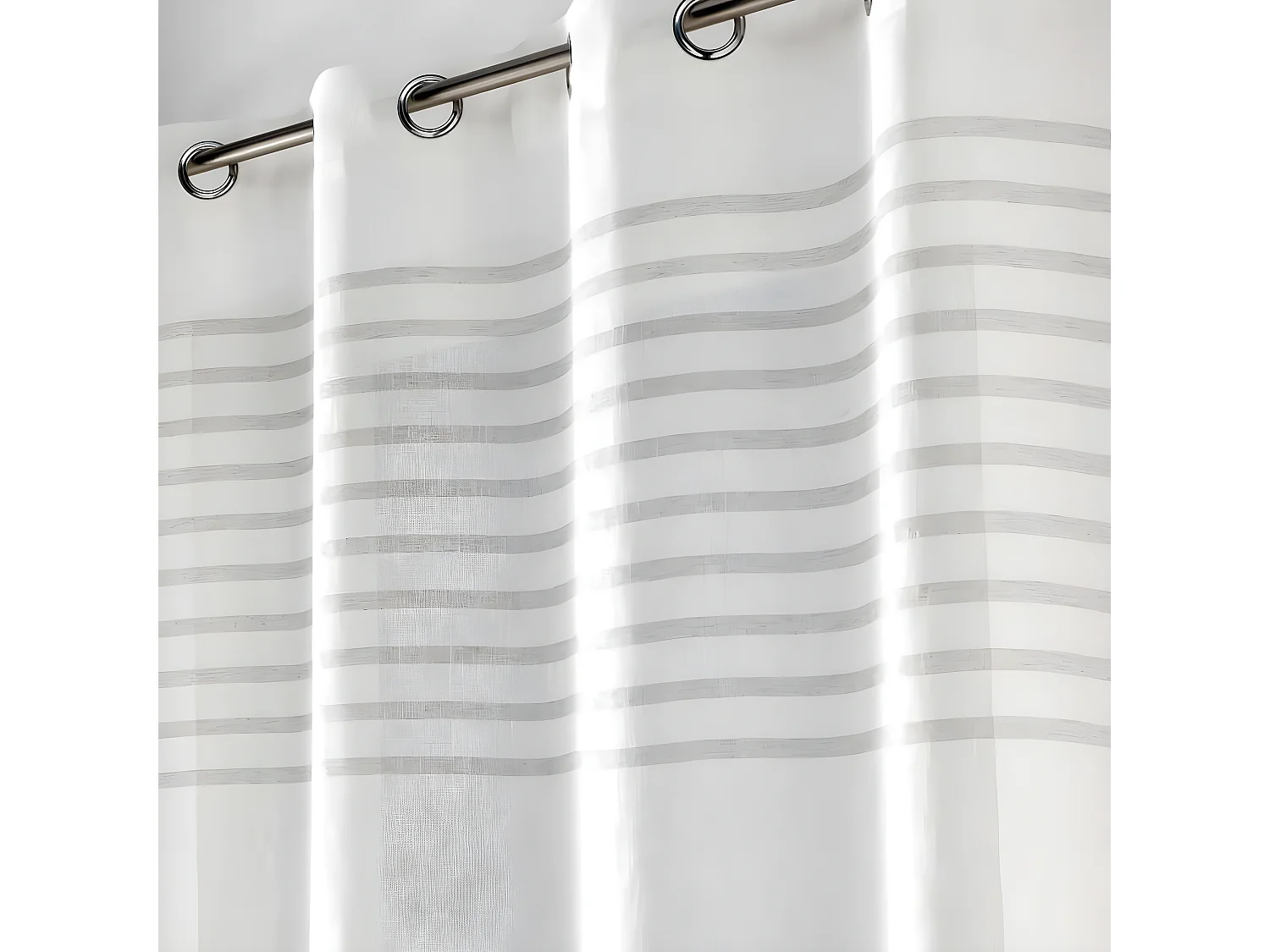 Rideau Voilage à Œillets "Medina" 140x240cm Blanc