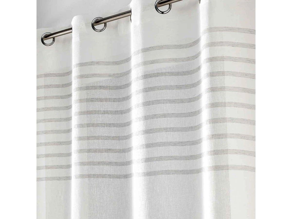 Rideau Voilage à Œillets "Medina" 140x240cm Blanc