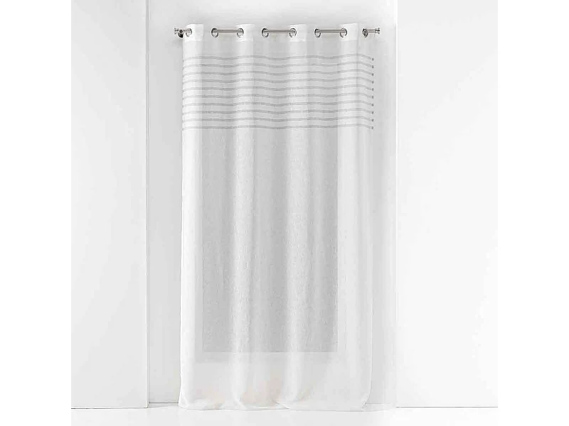 Rideau Voilage à Œillets "Medina" 140x240cm Blanc