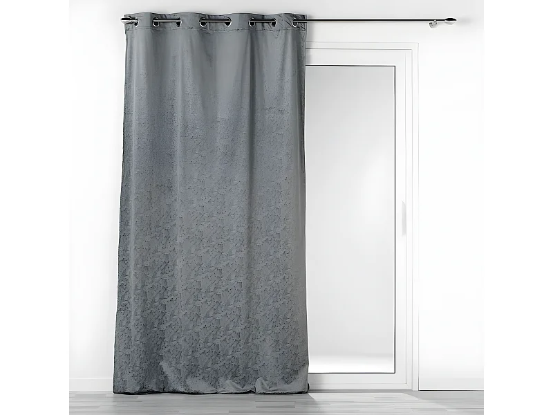 Rideau Occultant "Aquarelle" 135x240cm Anthracite