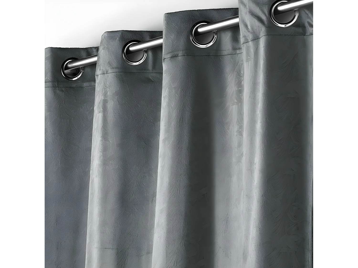 Rideau Occultant "Aquarelle" 135x240cm Anthracite