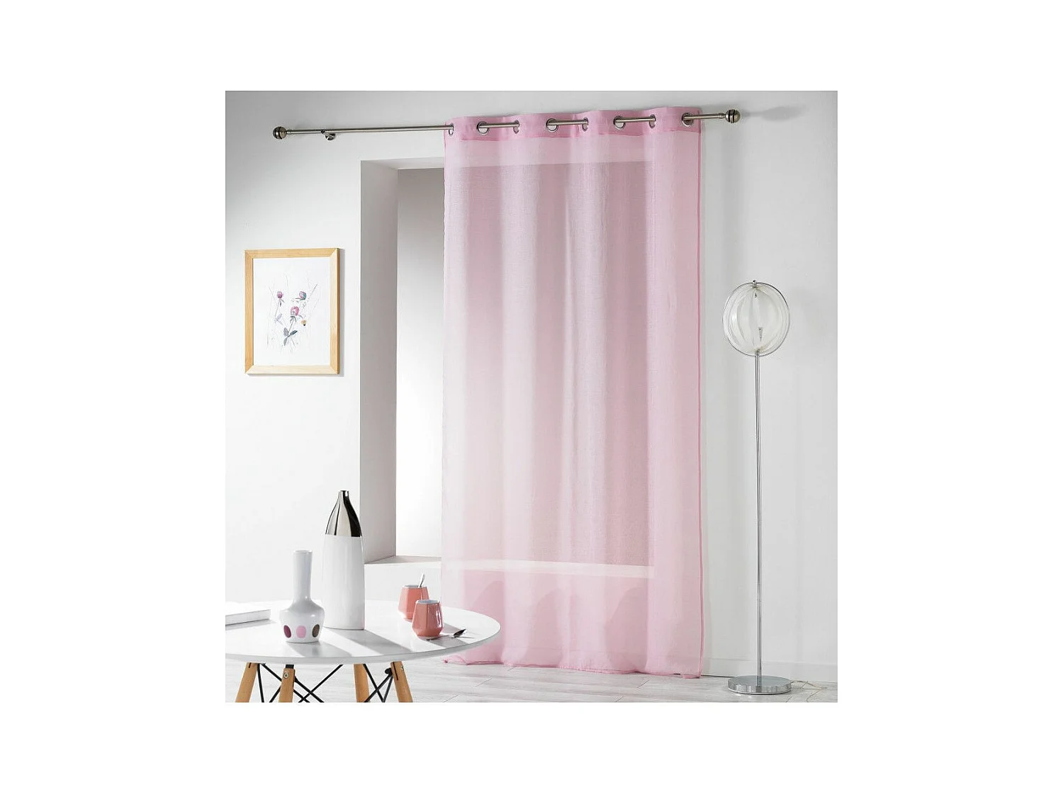 Rideau Voilage "Telma" 140x280cm Rose