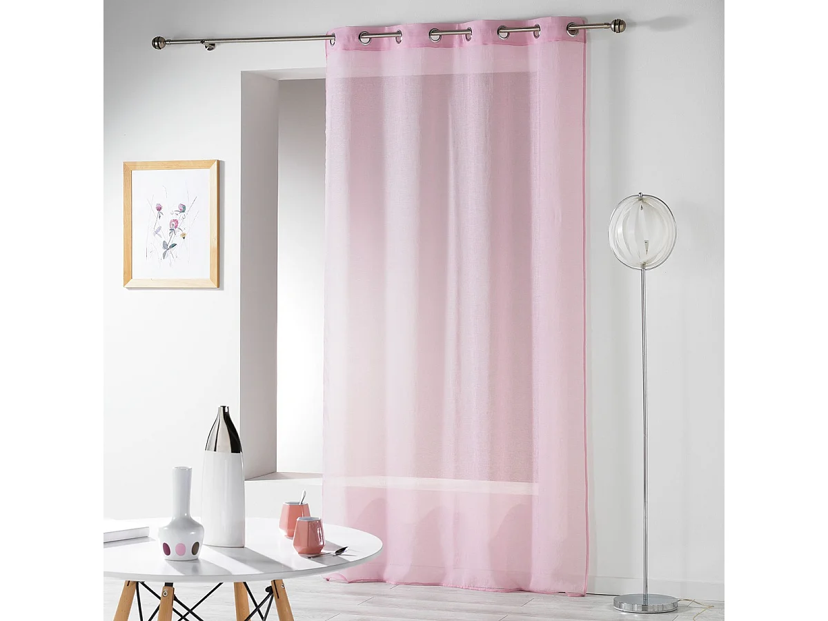 Rideau Voilage "Telma" 140x280cm Rose