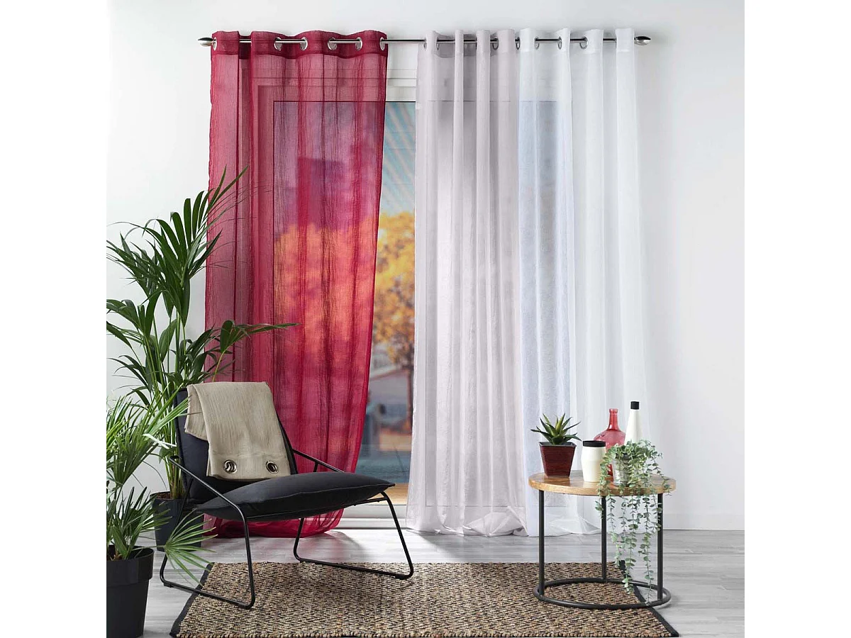 Rideau Voilage "Telma" 140x280cm Rose