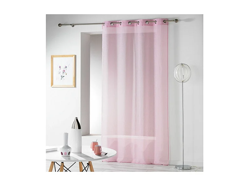 Rideau Voilage "Telma" 140x280cm Rose