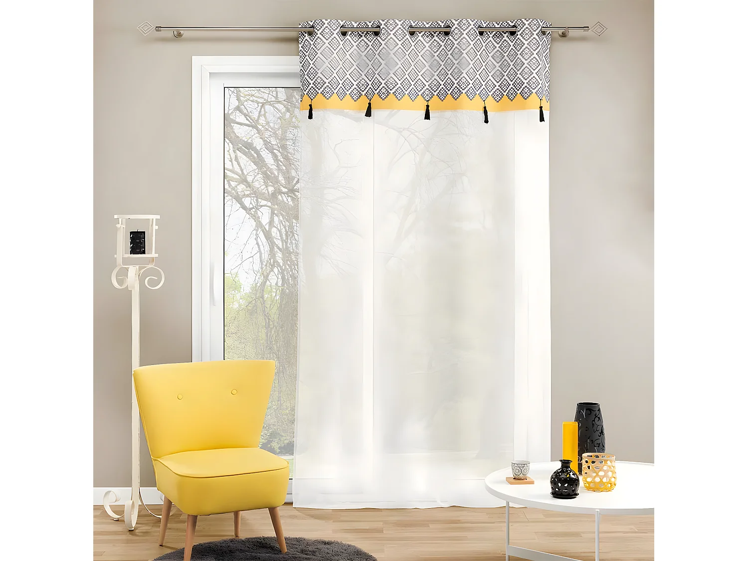 Rideau Voilage à Œillets "Neo Casa" 140x240cm Blanc