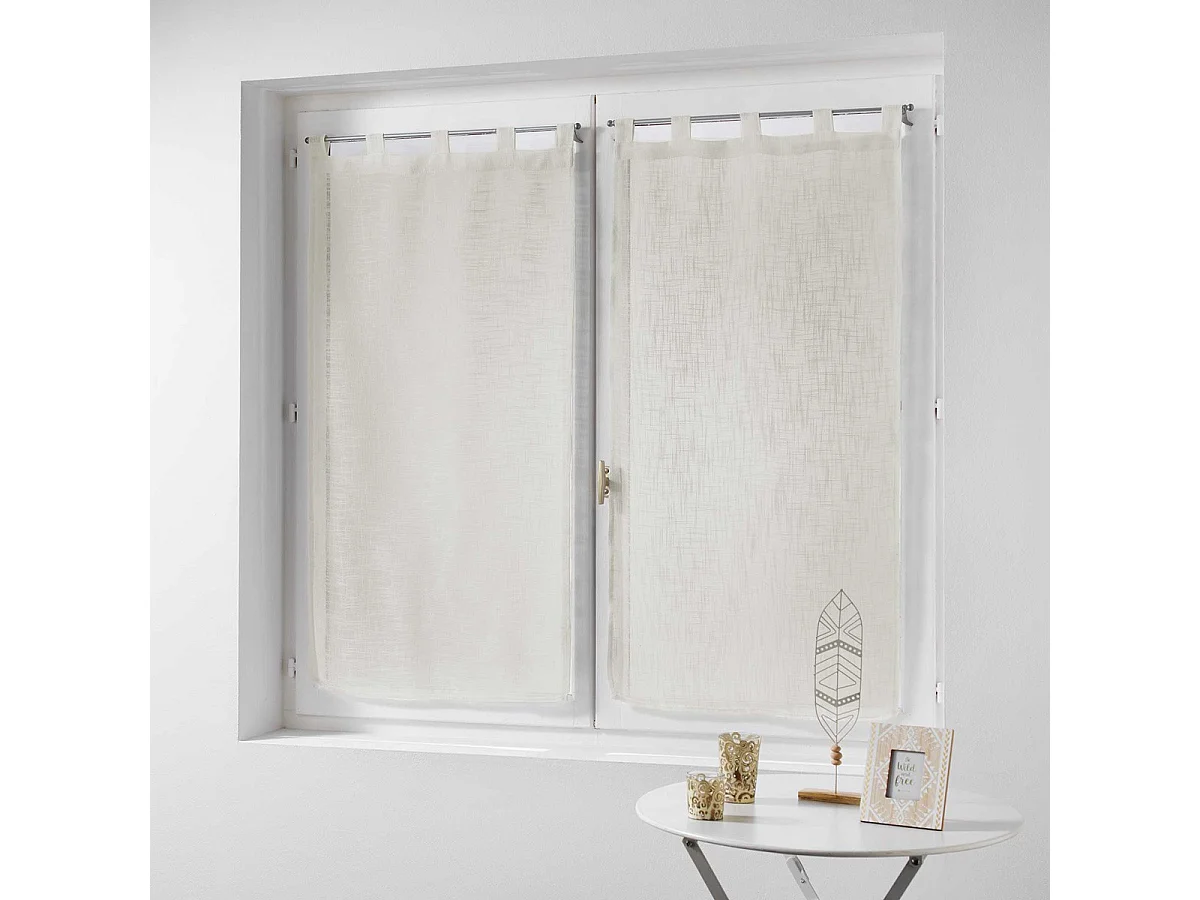 Pareo de cortinas efecto lino