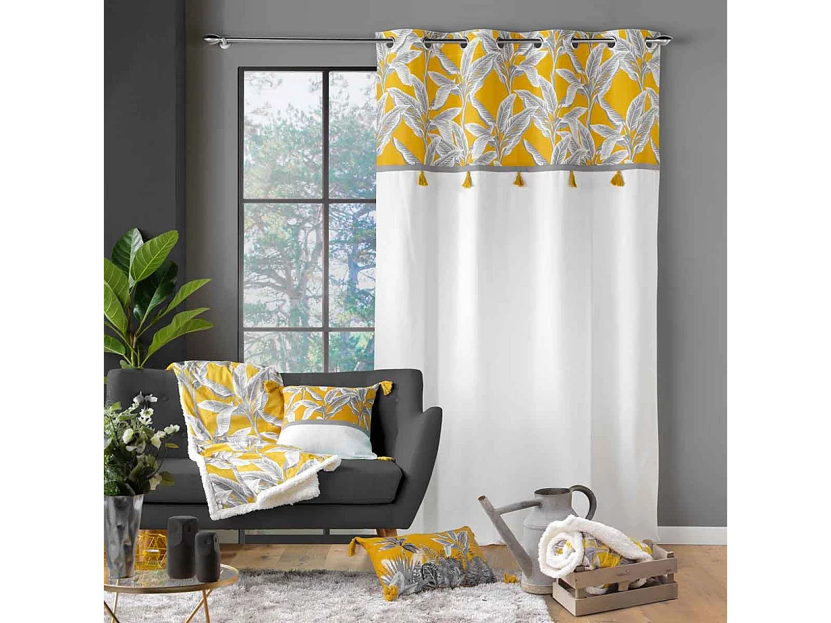 Rideau à Œillets "Isibelle" 140x240cm Jaune