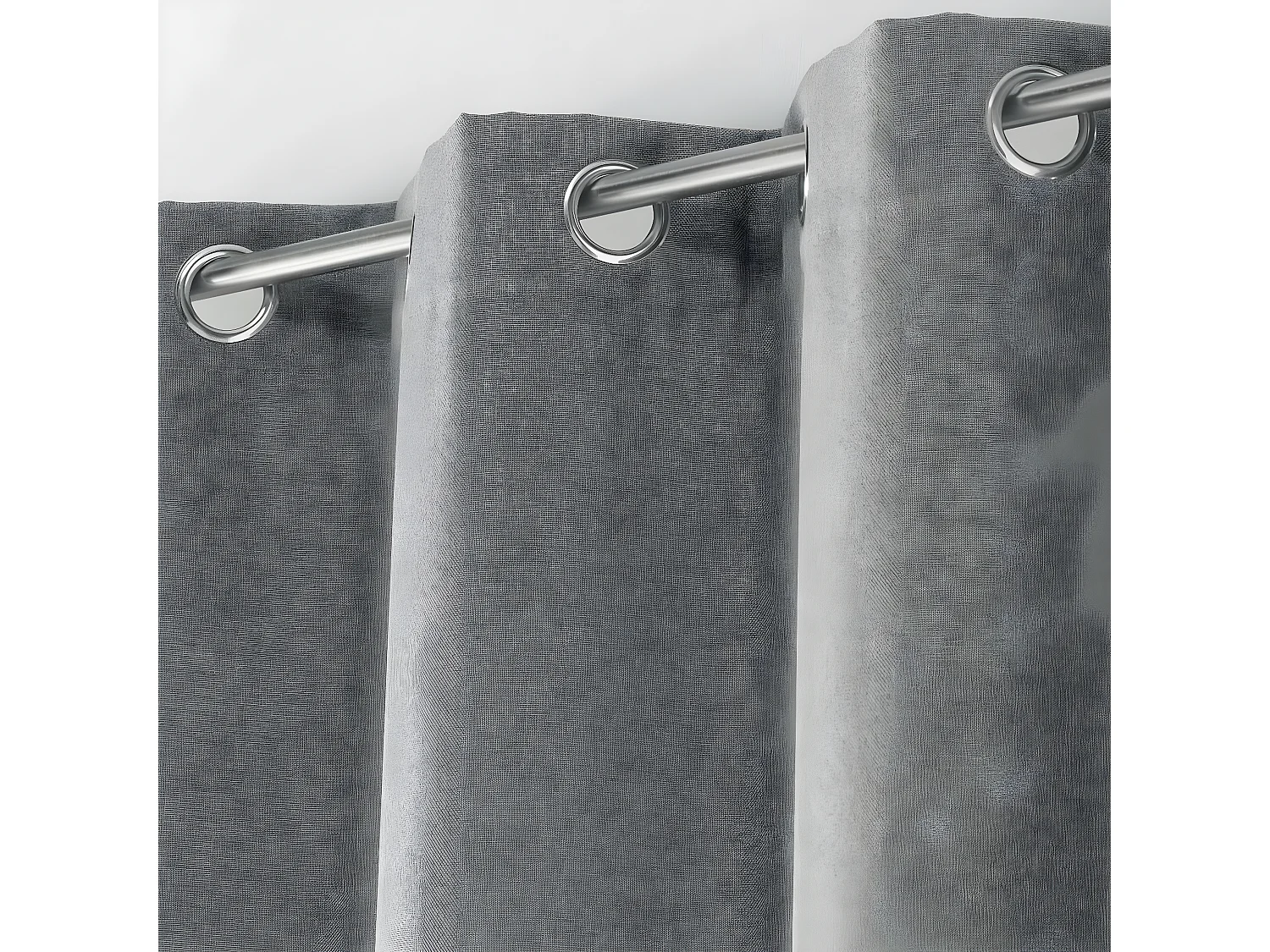 Rideau Occultant "Tissea" 135x240cm Gris