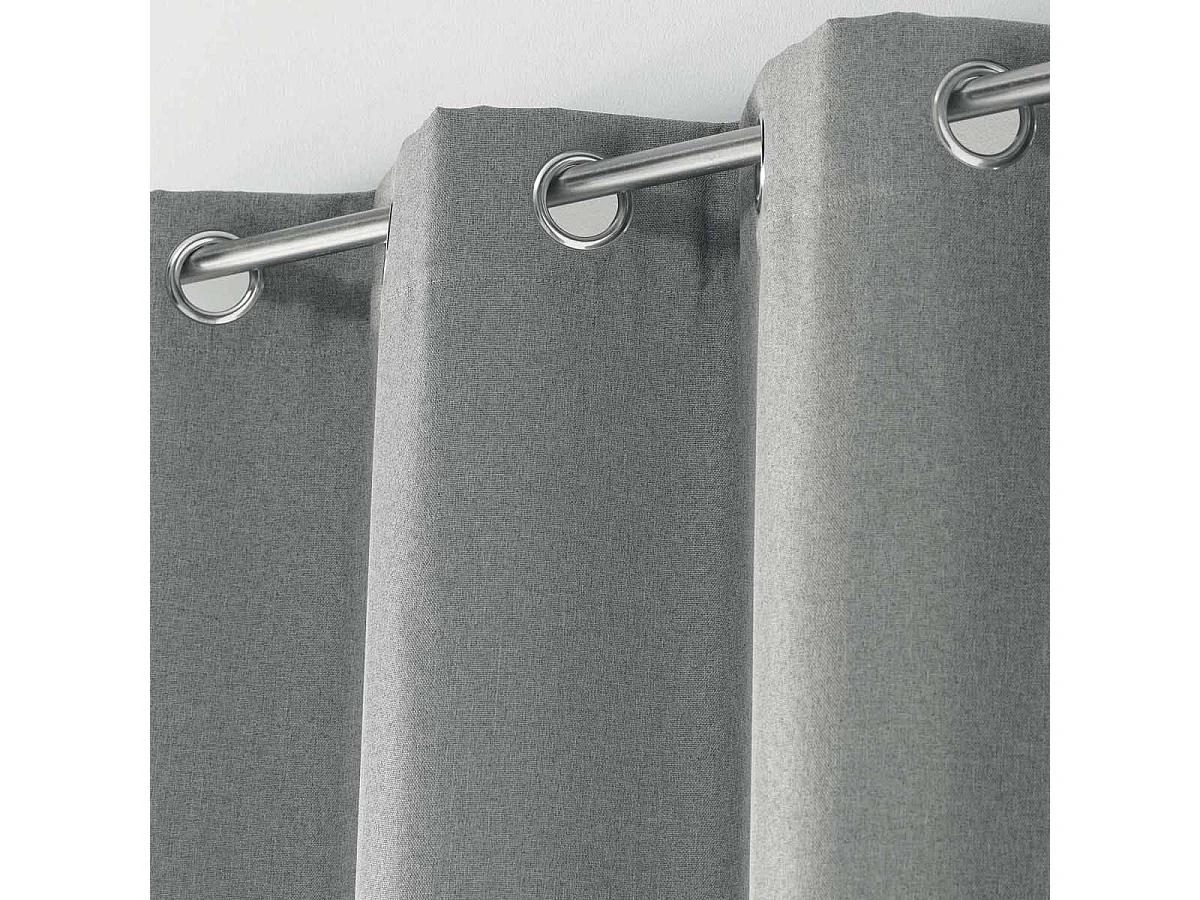 Rideau Occultant "Tissea" 135x240cm Gris