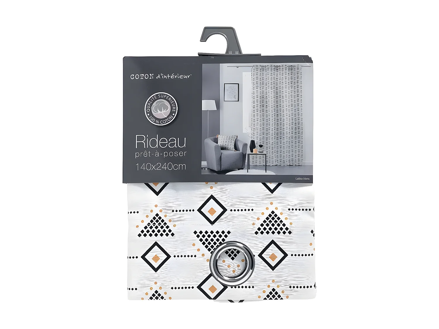 Rideau à Oeillets "Letiko" 140x240cm Blanc