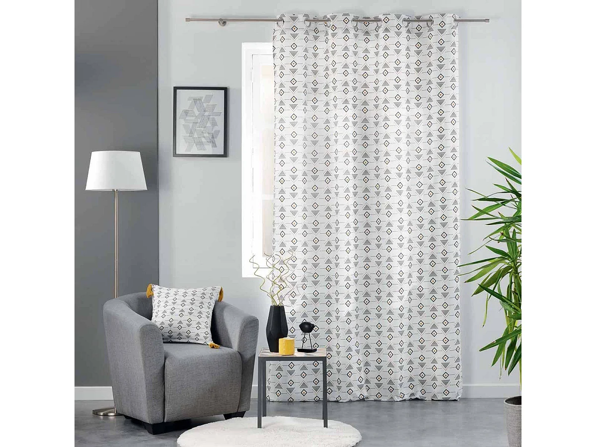 Rideau à Oeillets "Letiko" 140x240cm Blanc