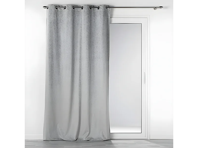 Rideau Occultant "Aquarelle" 135x240cm Gris