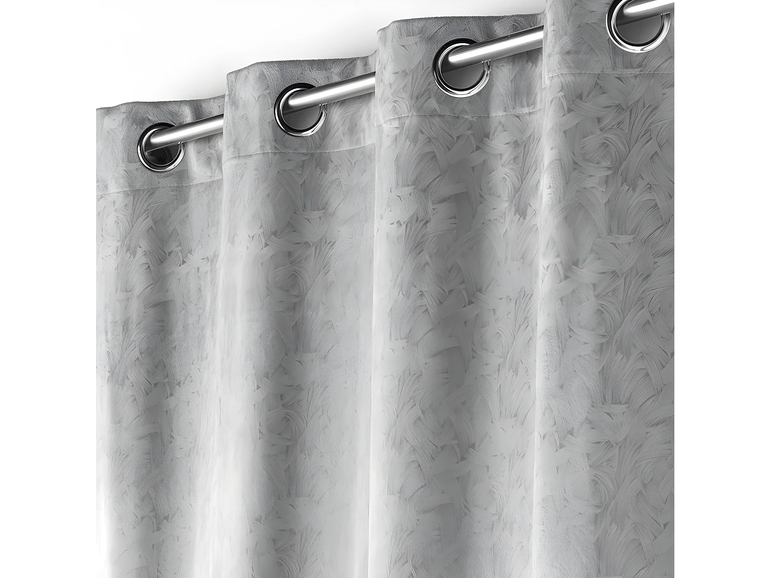 Rideau Occultant "Aquarelle" 135x240cm Gris