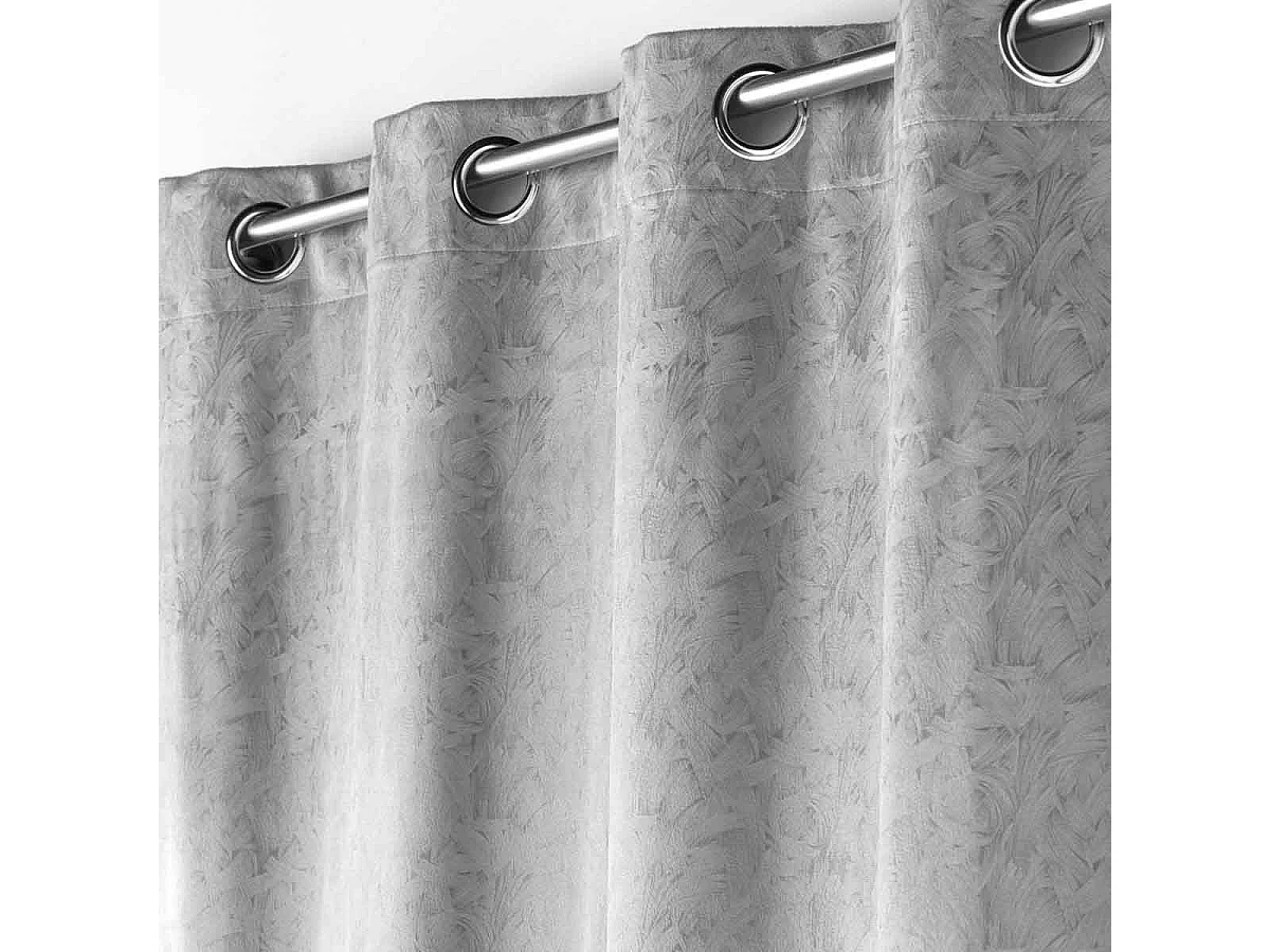 Rideau Occultant "Aquarelle" 135x240cm Gris