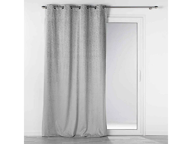 Rideau Occultant "Aquarelle" 135x240cm Gris