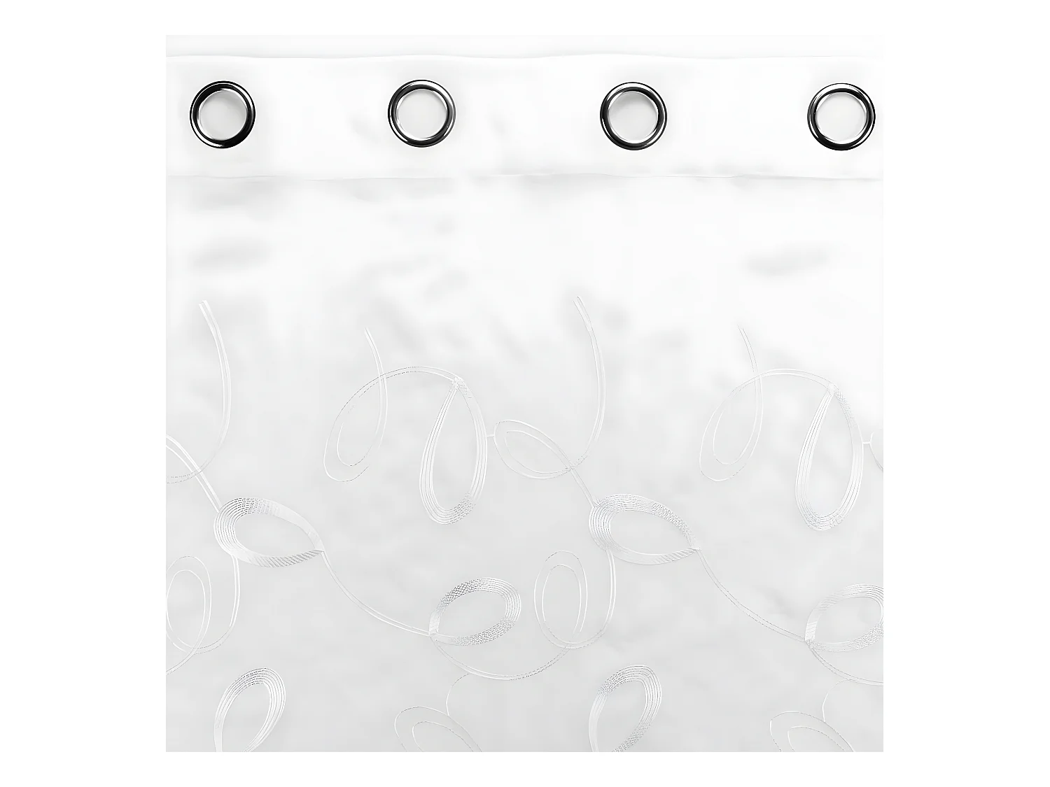 Rideau Voilage à Œillets "Hoops" 140x240cm Blanc
