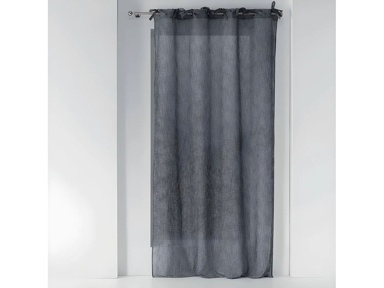 Rideau Voilage à Nouettes "Charlotte" 140x240cm Anthracite