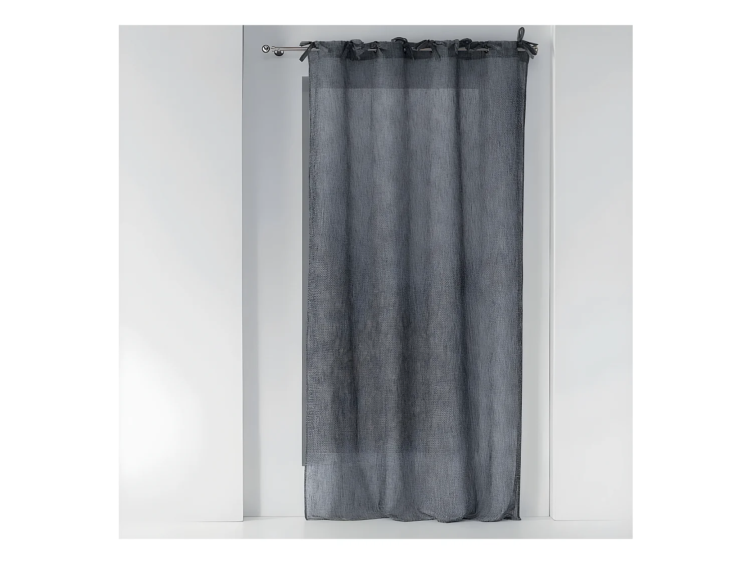 Rideau Voilage à Nouettes "Charlotte" 140x240cm Anthracite
