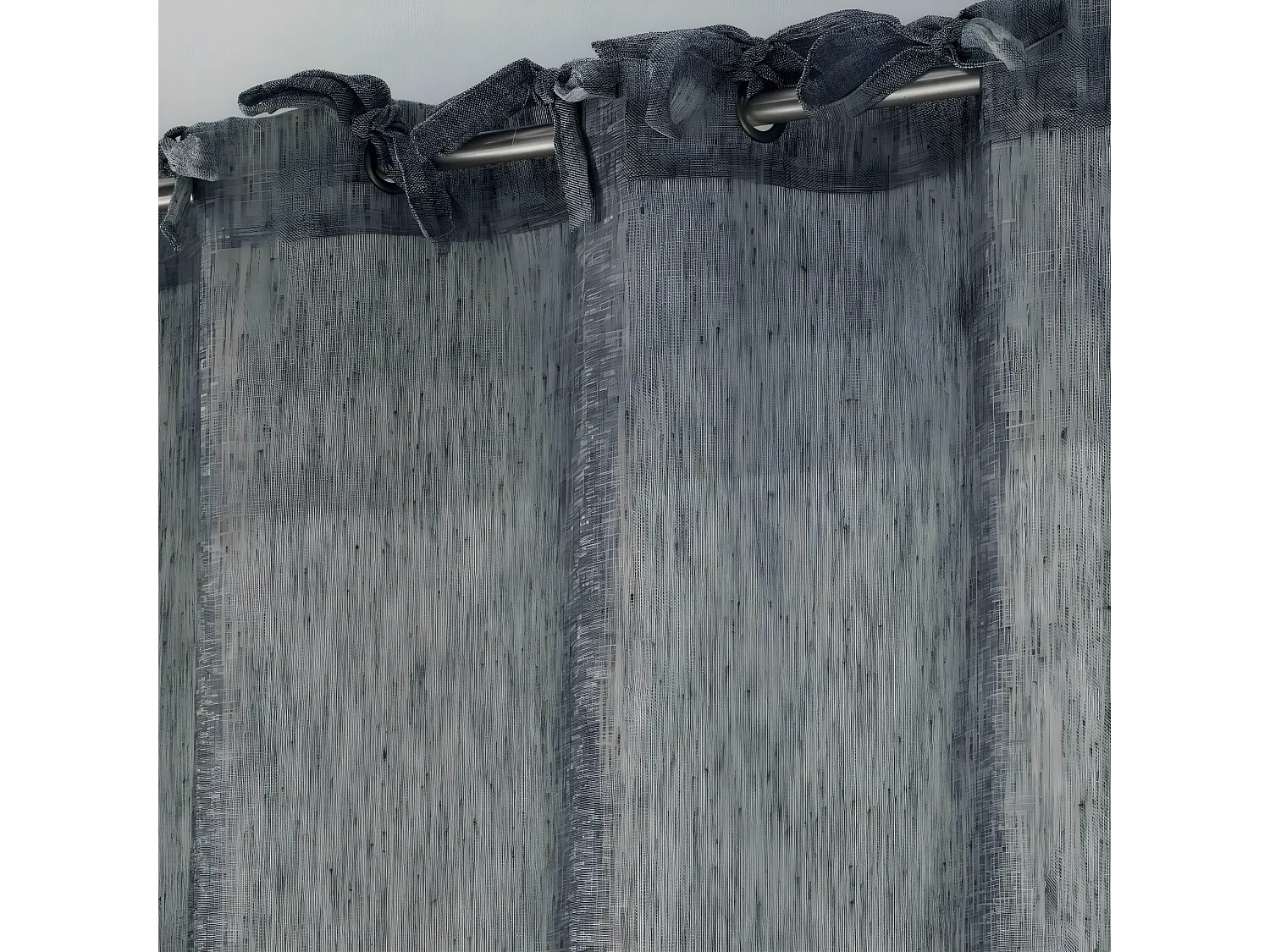 Rideau Voilage à Nouettes "Charlotte" 140x240cm Anthracite