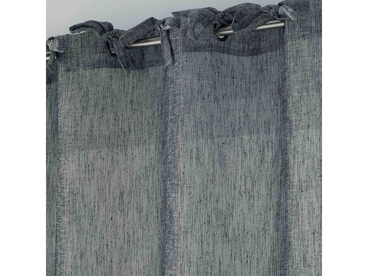Rideau Voilage à Nouettes "Charlotte" 140x240cm Anthracite