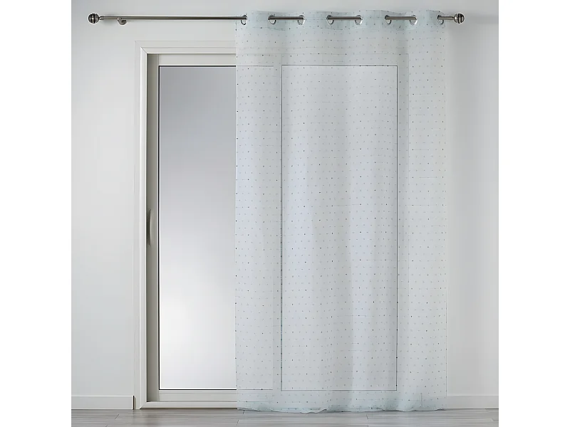 Rideau Voilage à Œillets "Constelline" 140x240cm Bleu