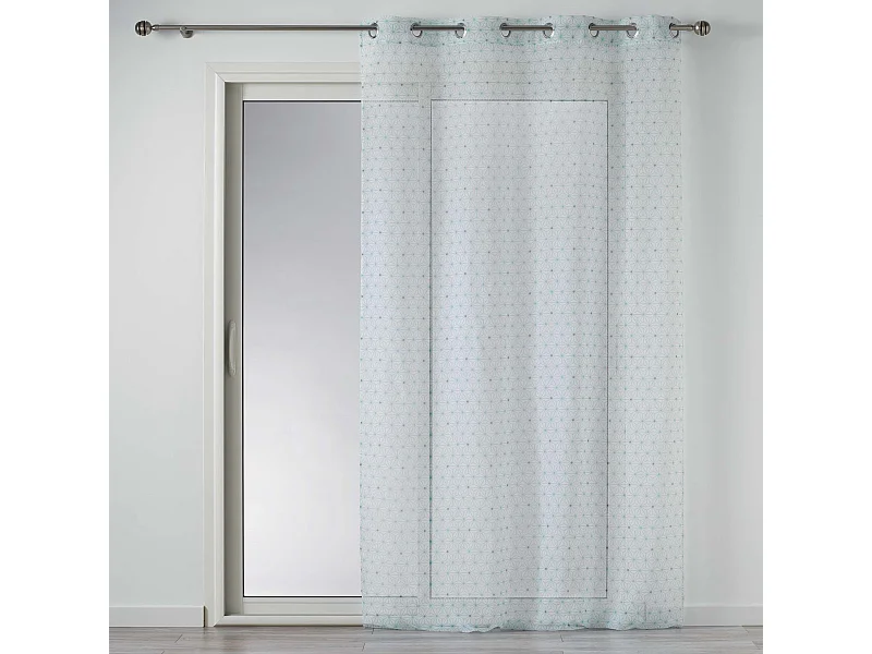 Rideau Voilage à Œillets "Constelline" 140x240cm Bleu