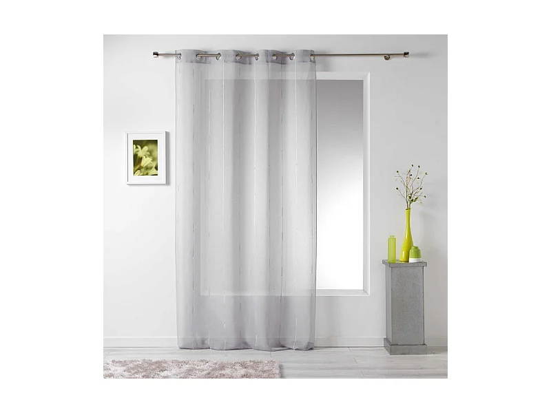 Rideau Voilage "Linahe" 140x260cm Gris