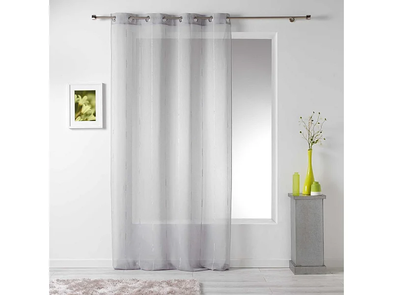Rideau Voilage "Linahe" 140x260cm Gris